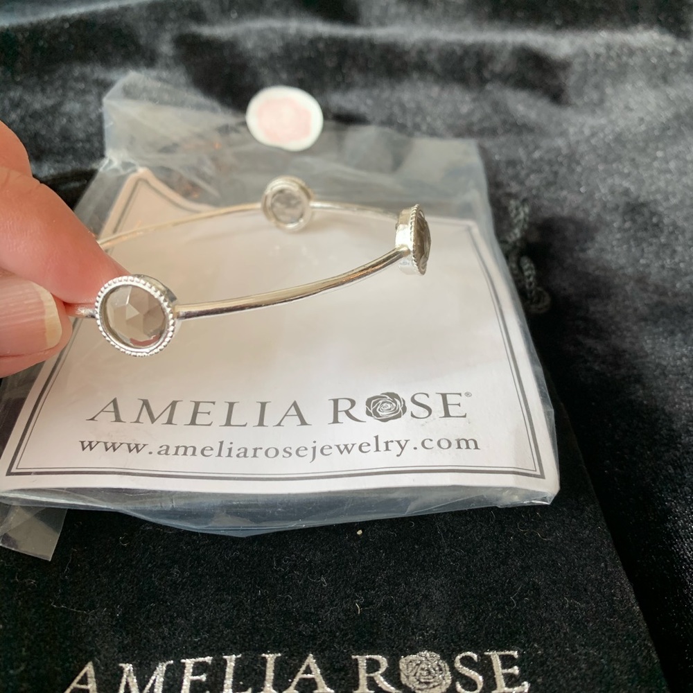Never Used-Amelia Rose-silver bangle - Picture 3 of 4